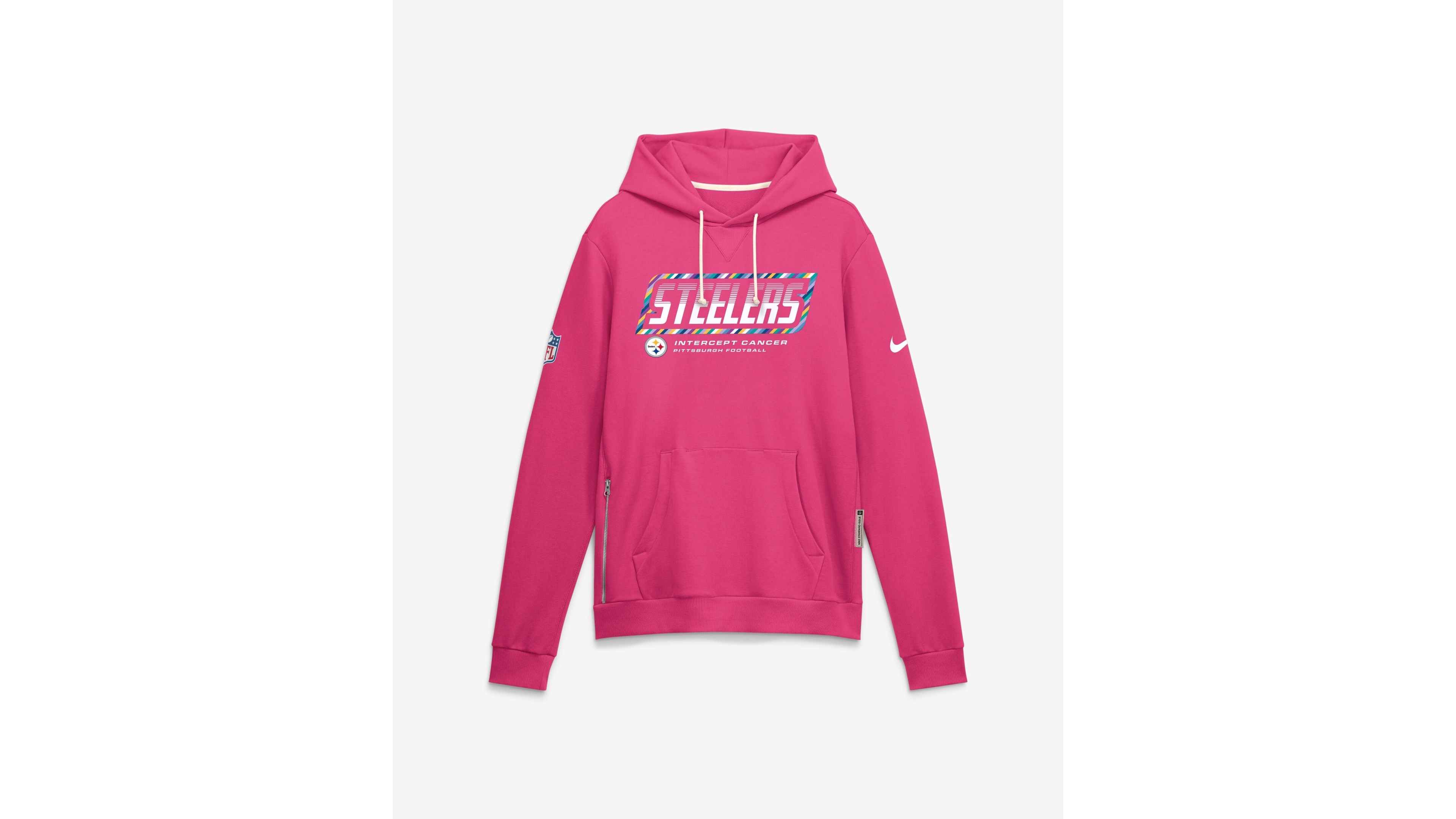 Nike Men's Pink Pittsburgh Steelers 2026 Nfl Cruical Catch Sideline Dri-Fit Pullover Hoodie