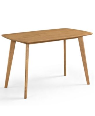 Solid Rubber Wood 47 in Dining Table for Four People