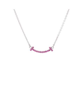 Pre-Owned Tiffany and Co T Smile Pendant Necklace