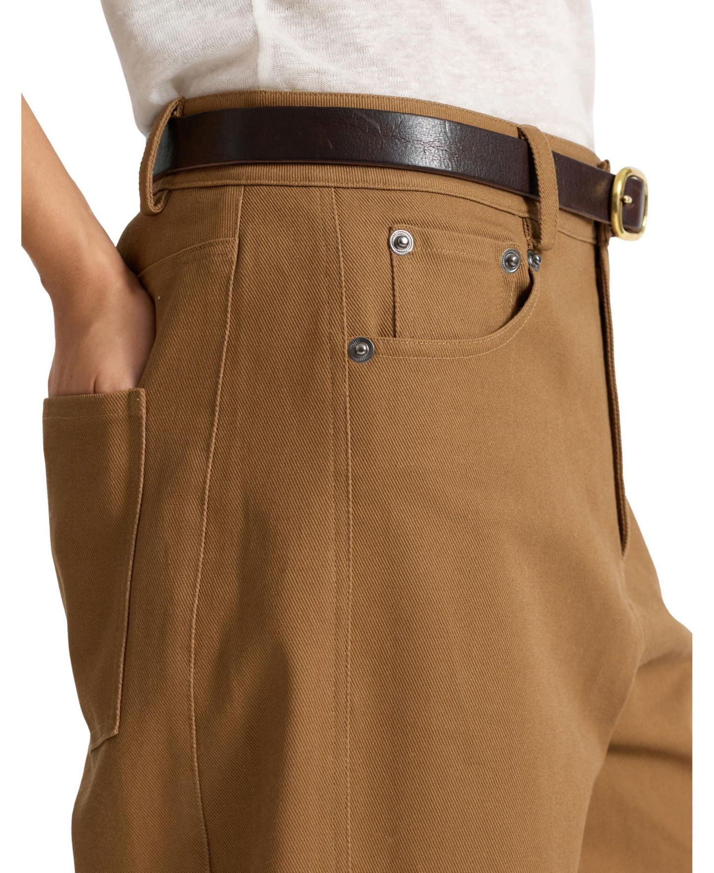 Женские брюки Albaray Cropped Barrel, цвет: Рыжевато-коричневый — фото 5
