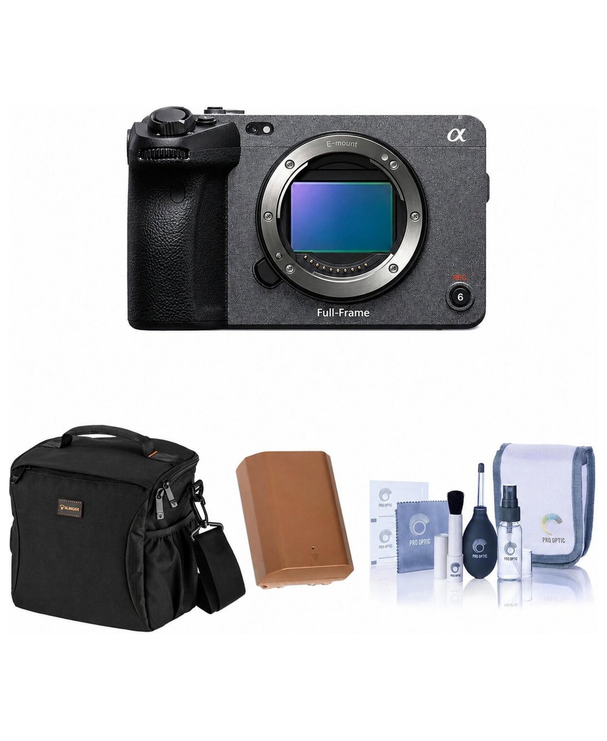Sony FX3A Full-Frame Cinema Camera, w/128GB Card,Battery,Bag Cleaning Kit - Black