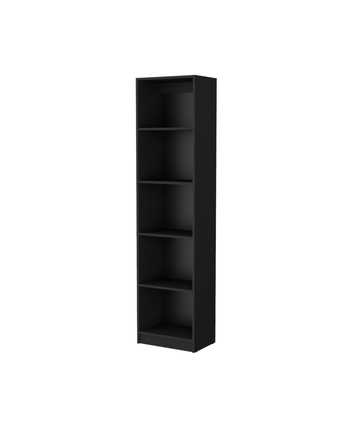 HomeRoots 70 Inch 5-Tier Manufactured Wood Fixed Shelf Bookcase