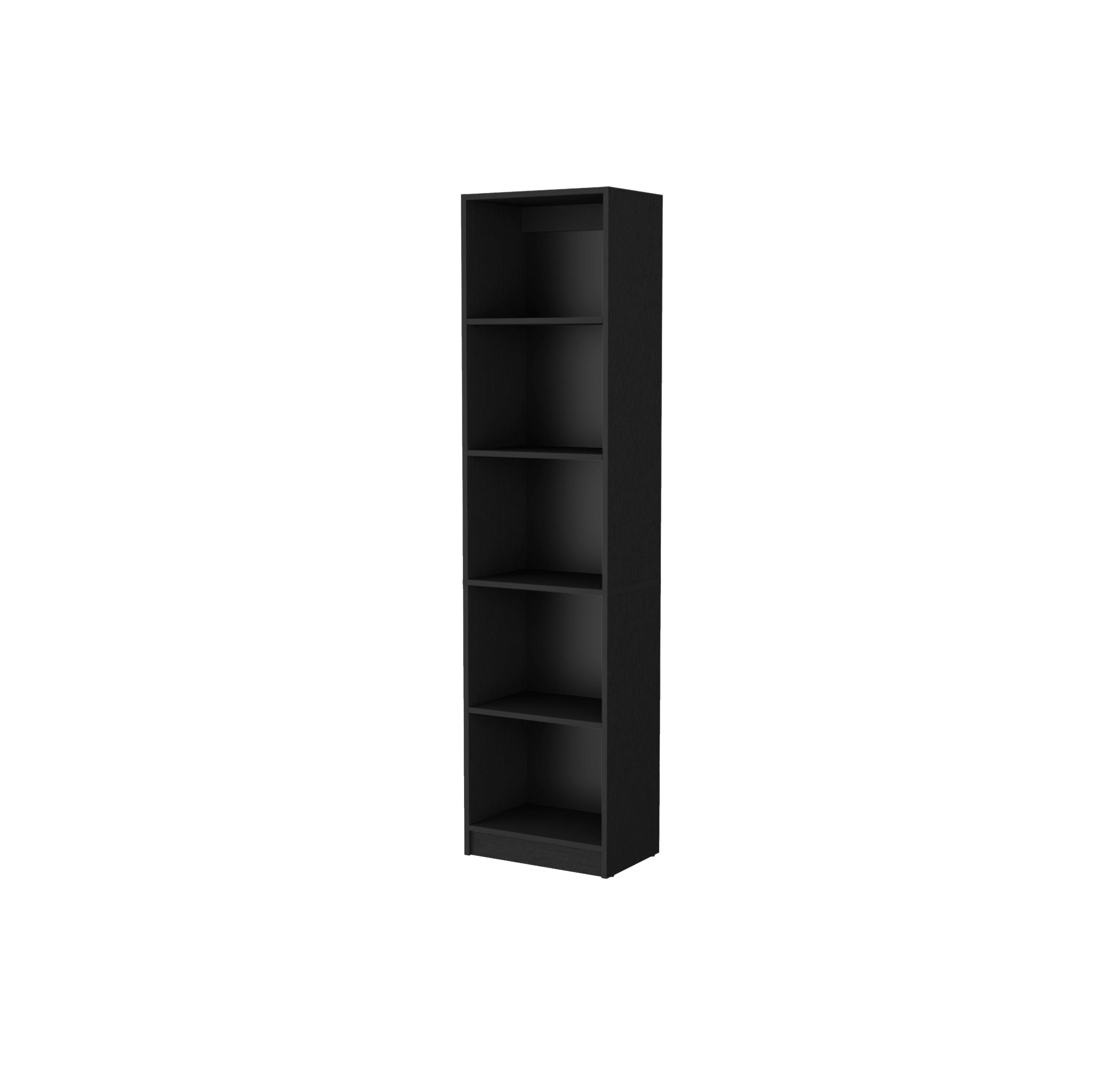HomeRoots 70 Inch 5-Tier Manufactured Wood Fixed Shelf Bookcase