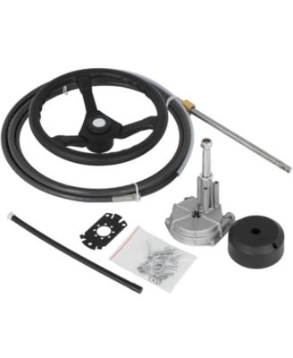 Marine Rotary Steering System with 10 Ft Cable and 13.5 Inch Wheel