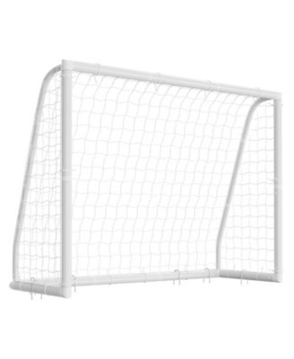 Portable 8 x 6 Ft Soccer Goal Set with PE Net Target and Cones