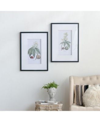 Set of 2 Vintage Botanical Print Wall Art with Frame, 19.7" x 27.6"