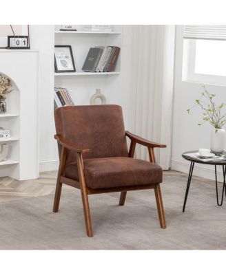 Mid-Century Modern Microfiber Accent Chair