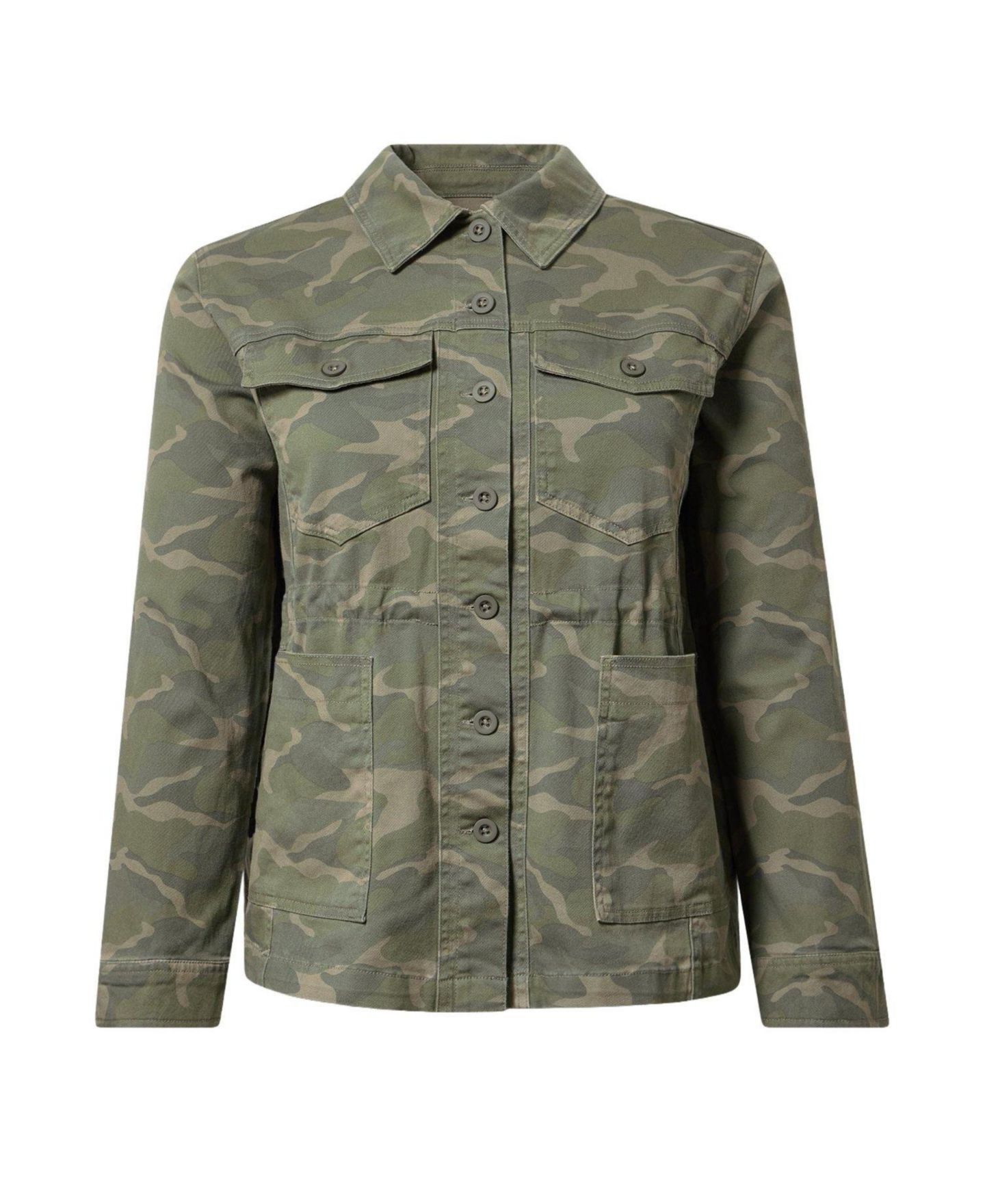 Женская куртка Torrid Plus Size Twill Long-Sleeve Anorak, цвет: Камуфляжный — фото 2