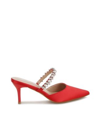 Womens Sena Diamante Stiletto Mules Sandals