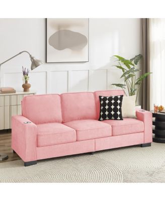 Snowfleece Modern 3-Seater Sofa, Living Room Couch