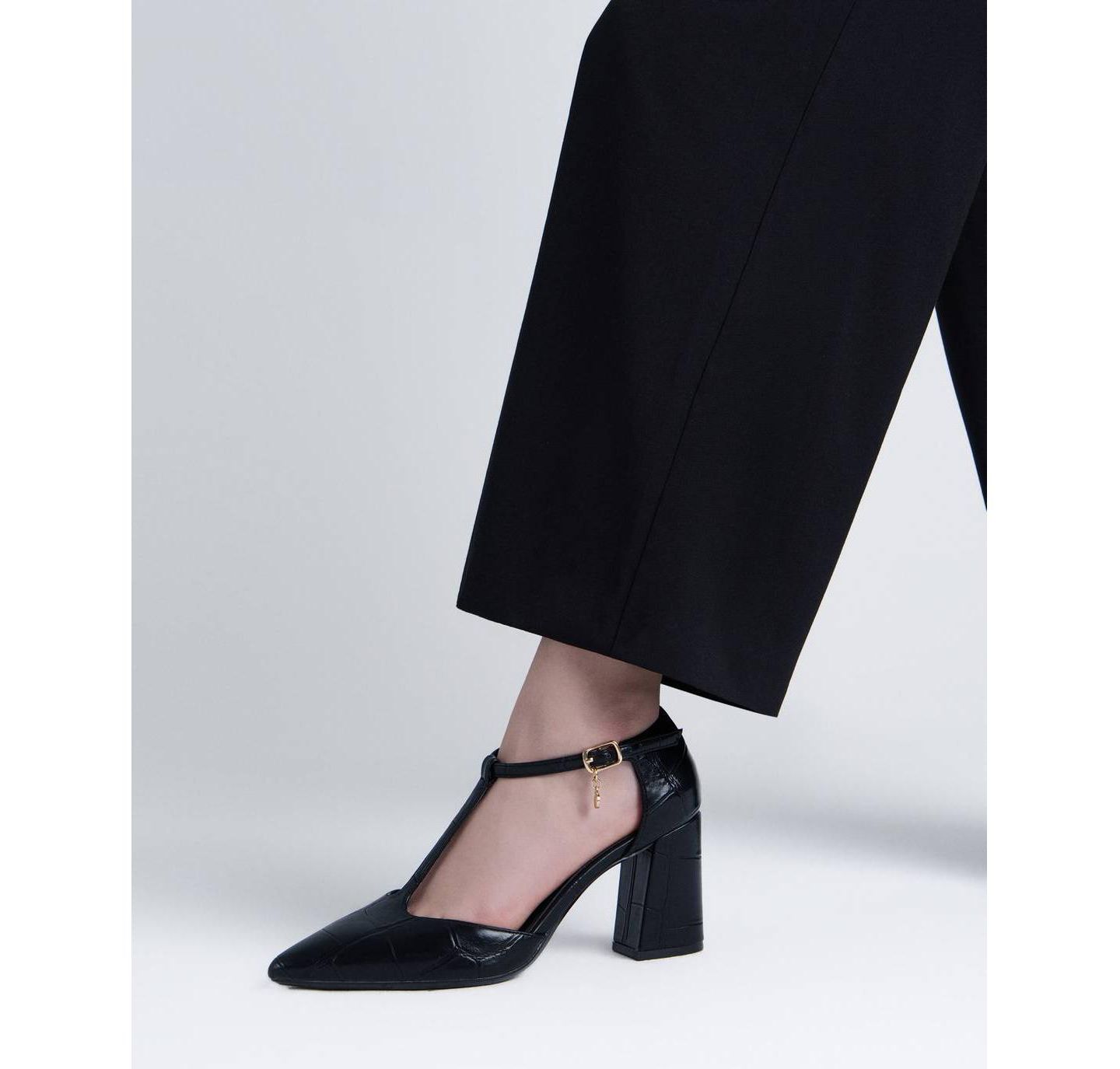 Женские туфли XTI Pointed-Toe Block-Heel, цвет: Чёрный — фото 2