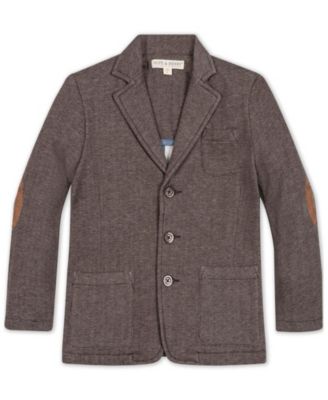 Boys' 4-20 Tailored Jacquard-Fleece Notch-Collar Blazer