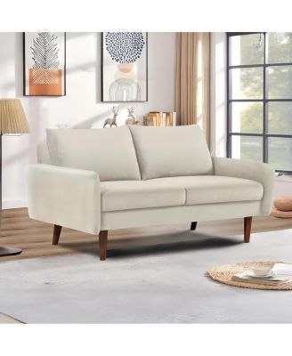 Kent European Modern Velvet 2-Seater Loveseat