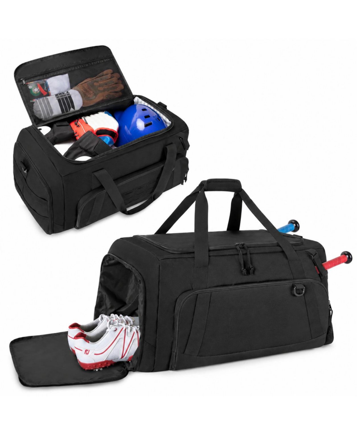 Peneyon Baseball Softball Duffle Bag With Bat Holder Shoe Compartment Molle System - Open Miscellaneous