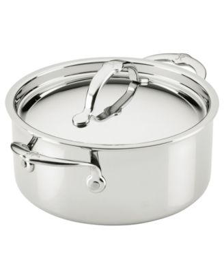 ProBond&reg; Luxe 4-Quart Polished Professional Clad Stainless Steel Soup Pot with Lid