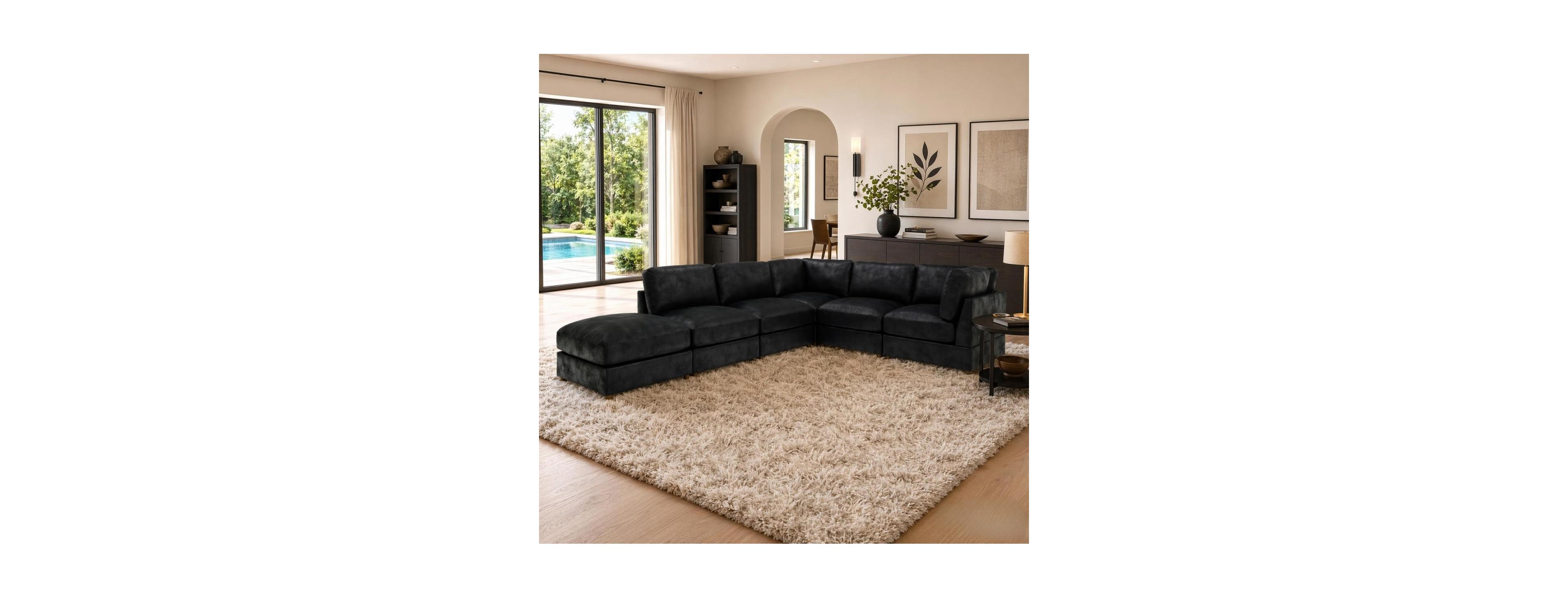 Streamdale Furniture Modular Corduroy Upholstered Sectional