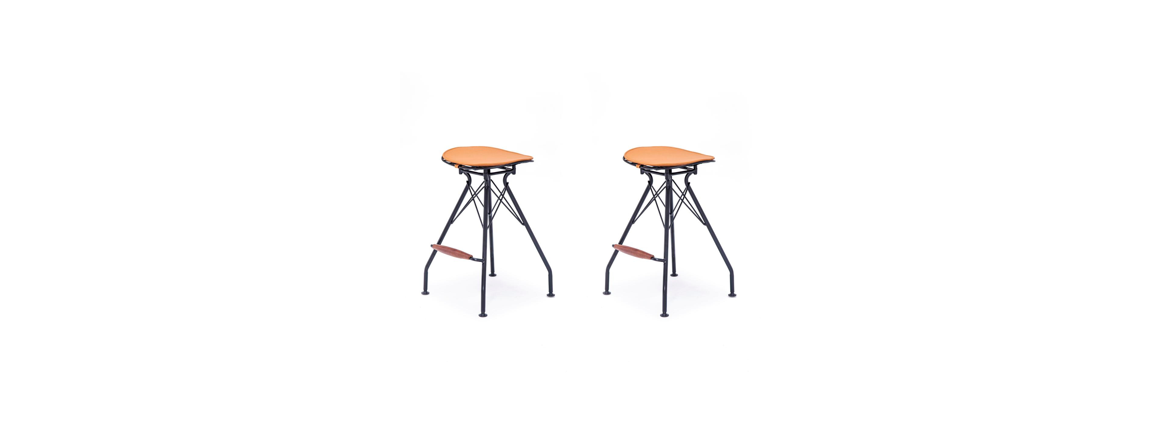 Streamdale Furniture 24" Faux Leather Counter Height Bar Stools, Set of 2