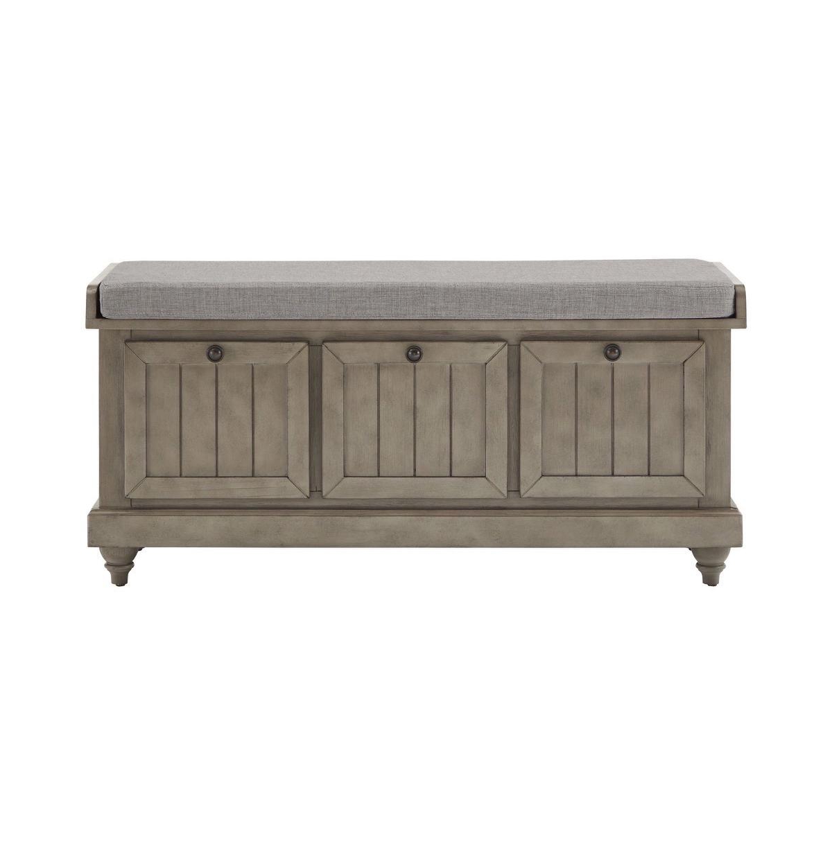 iNSPIRE Q Georgia Storage Bench with Linen Cushion - Antique grey/grey