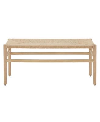 Natural Finish Weave Rope Bench