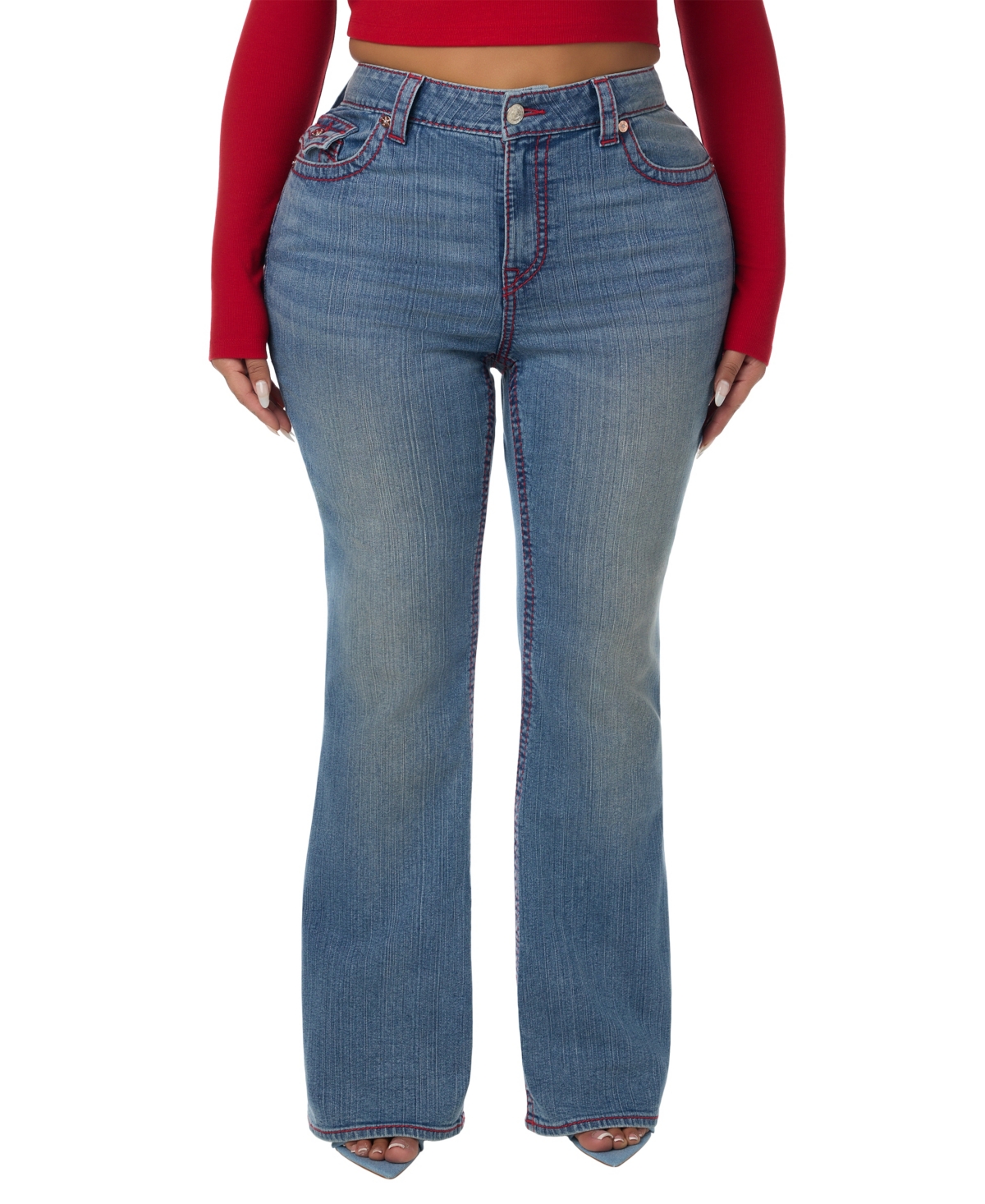 True Religion Plus Becca Mid-Rise Bootcut Jeans