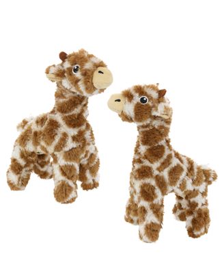 Jr Safari Giraffe 2 Pack, Durable Plush Squeaky Dog Toy