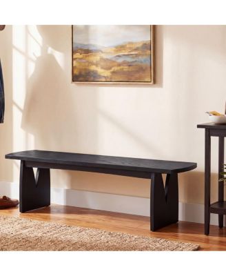Modern 63" Acacia Leg Dining and Entryway Bench