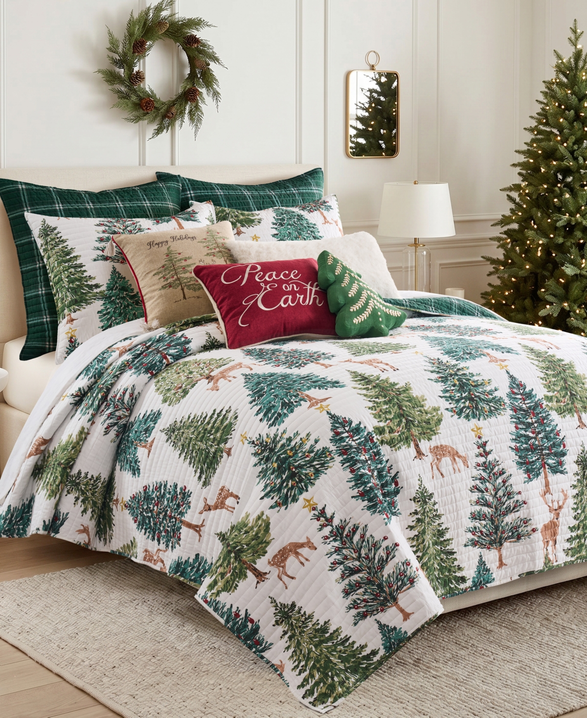 Levtex Home Christmas Grove Reversible 2-Piece Quilt Set, Twin/Twin Xl