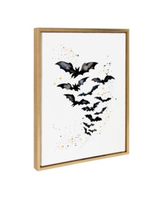 Sylvie Goth Bats Framed Canvas by Viola Kreczmer