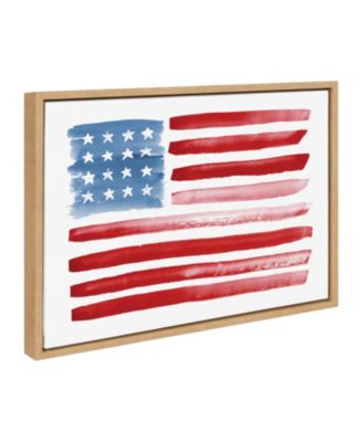 Sylvie Flag Alone Framed Canvas by Sara Berrenson