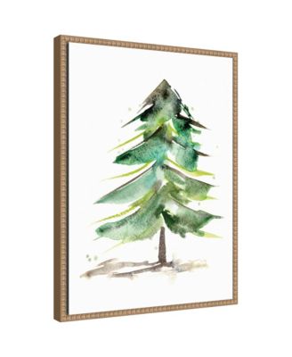 Sylvie Winter Spruce Framed Canvas by Xizhou Xie