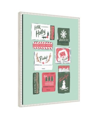 Sylvie Beaded Holiday Matchbooks Framed Canvas by Krissy Mast