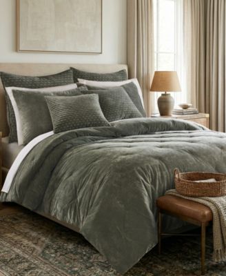 Velvet Stitch Textured 3-Piece Comforter Set, Full/Queen