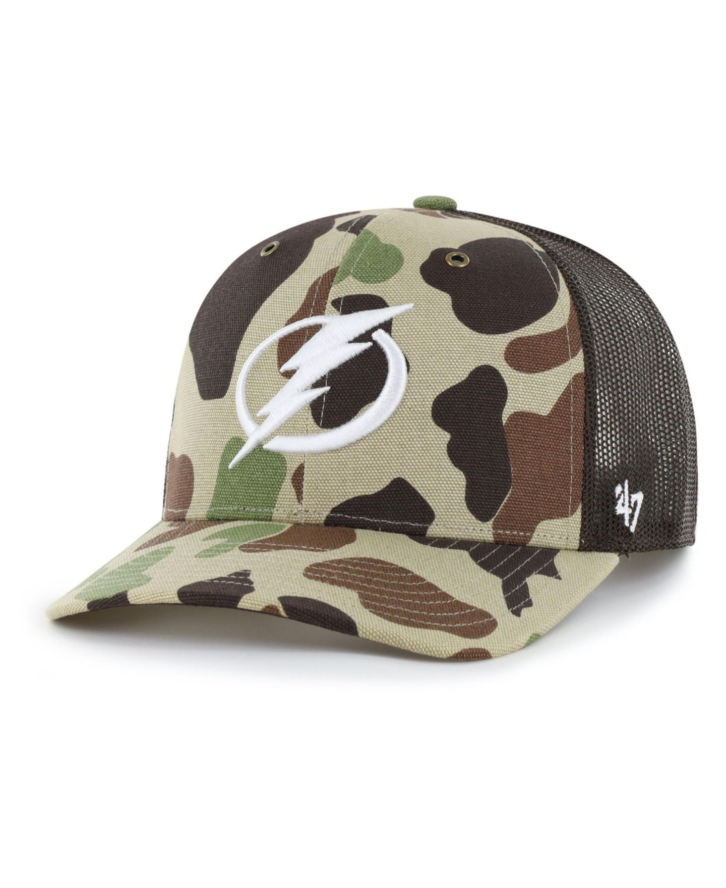 Мужская кепка '47 Brand Camo Tampa Bay Lightning Duck Camo Trucker Hat — фото 1