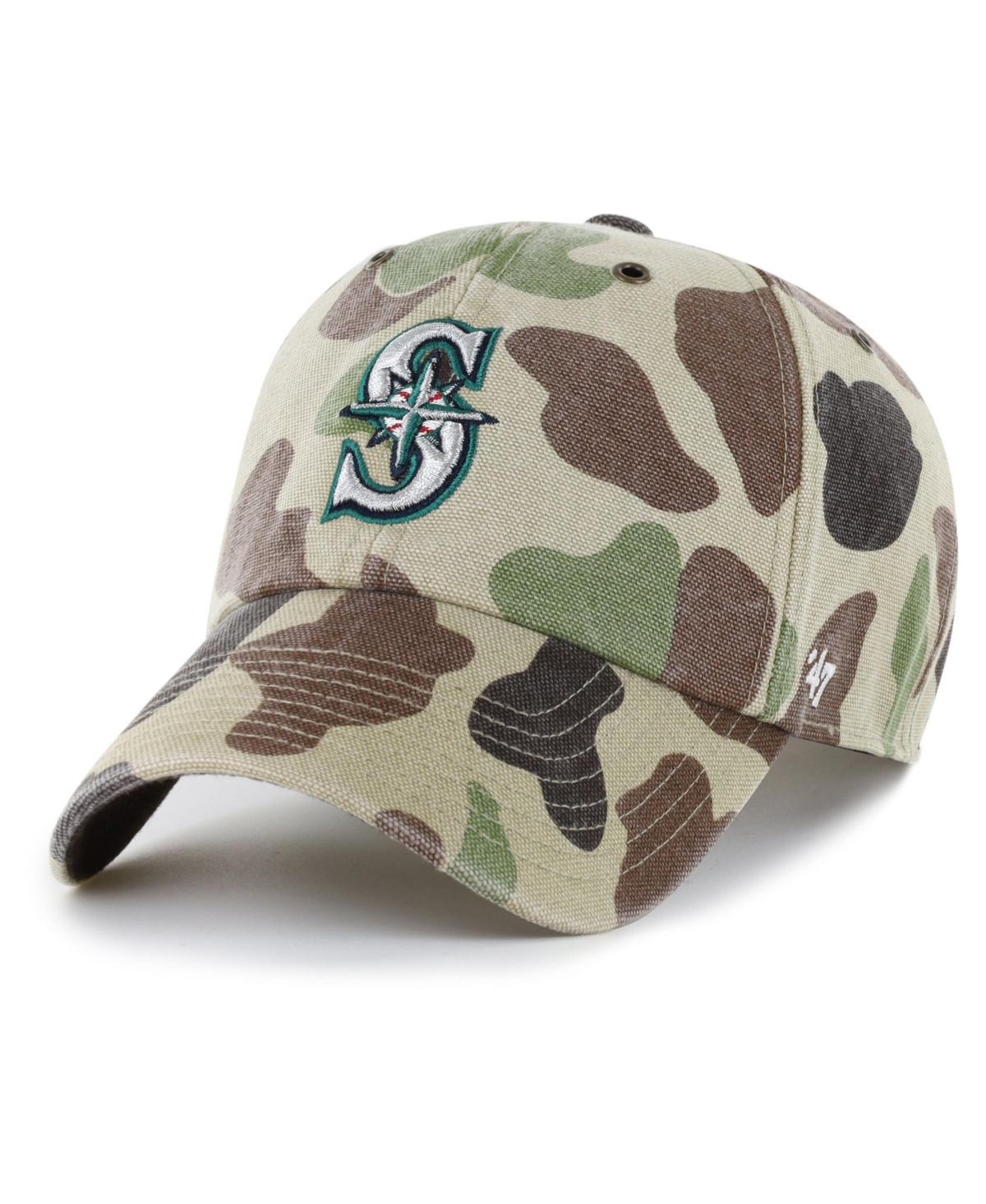 '47 Brand Men's Camo Seattle Mariners Duck Camo Clean Up Adjustable Hat - Camo
