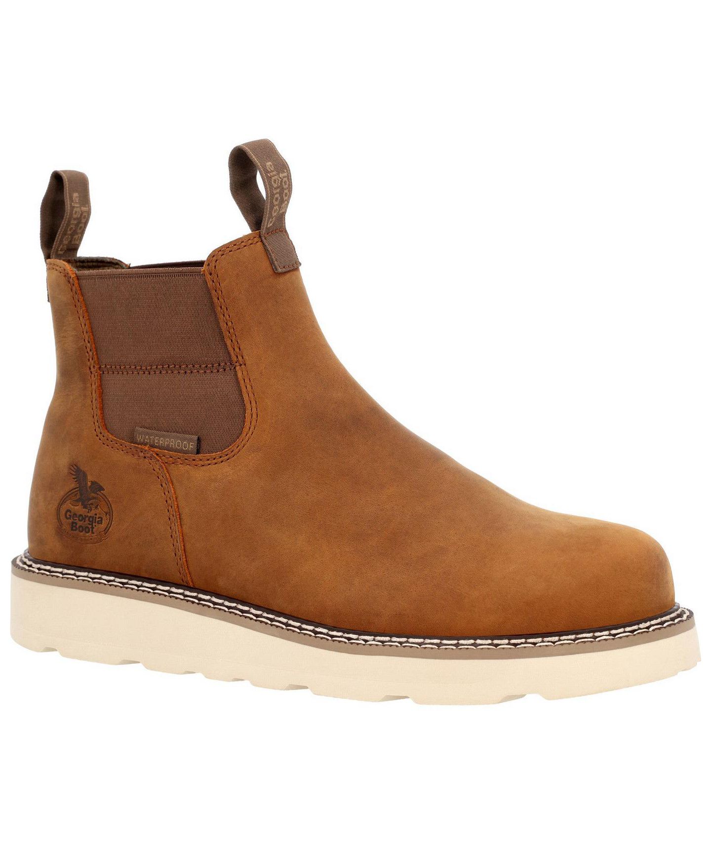 Мужские ботинки GEORGIA BOOT Core 37 Wedge Waterproof Chelsea Work Boot, цвет: Золотой — фото 9