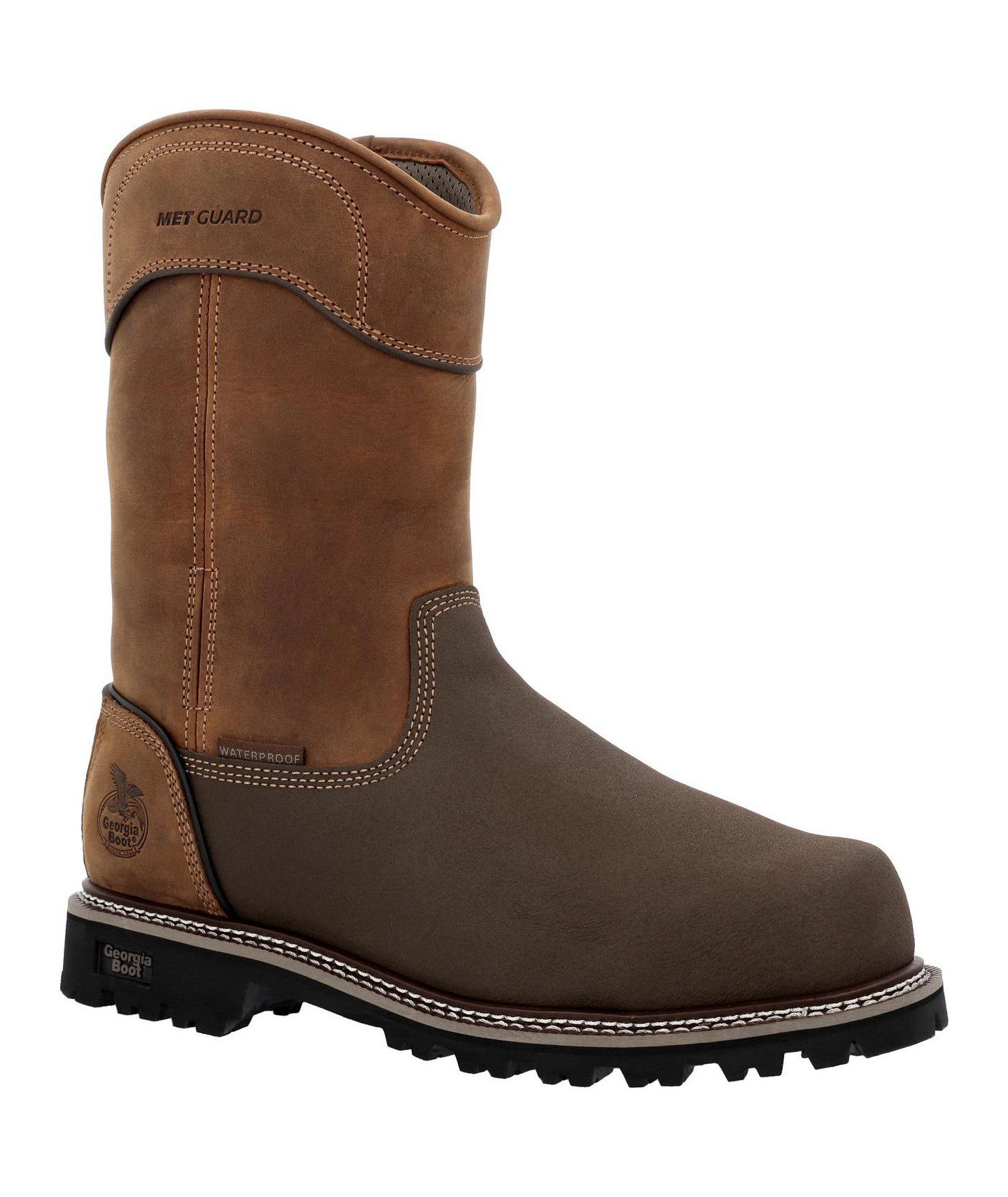 Мужские ботинки GEORGIA BOOT Brute Met Guard Composite Toe Waterproof Work Boot, цвет: Коричневый — фото 9