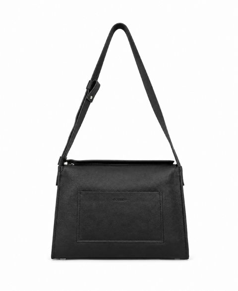 Женская сумка Ecotorie Eleanor Medium Leather Adjustable Strap Crossbody, цвет: Чёрный