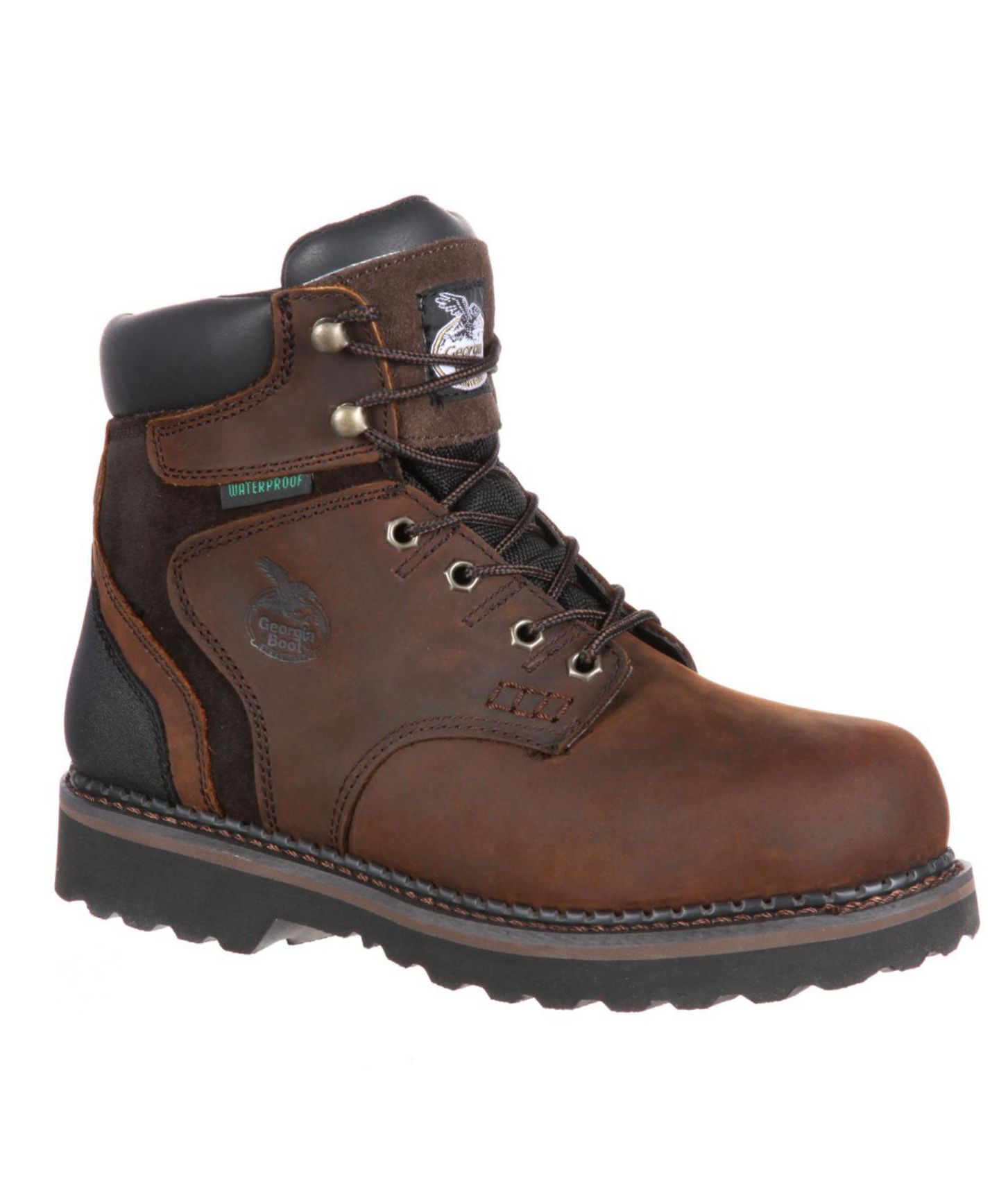 Мужские ботинки GEORGIA BOOT Brookville Steel Toe Waterproof Work Boot, цвет: Тёмный коричневый — фото 4
