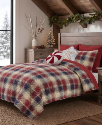 Nicholas Plaid All Seasons Cotton 3-Piece Quilt Sets