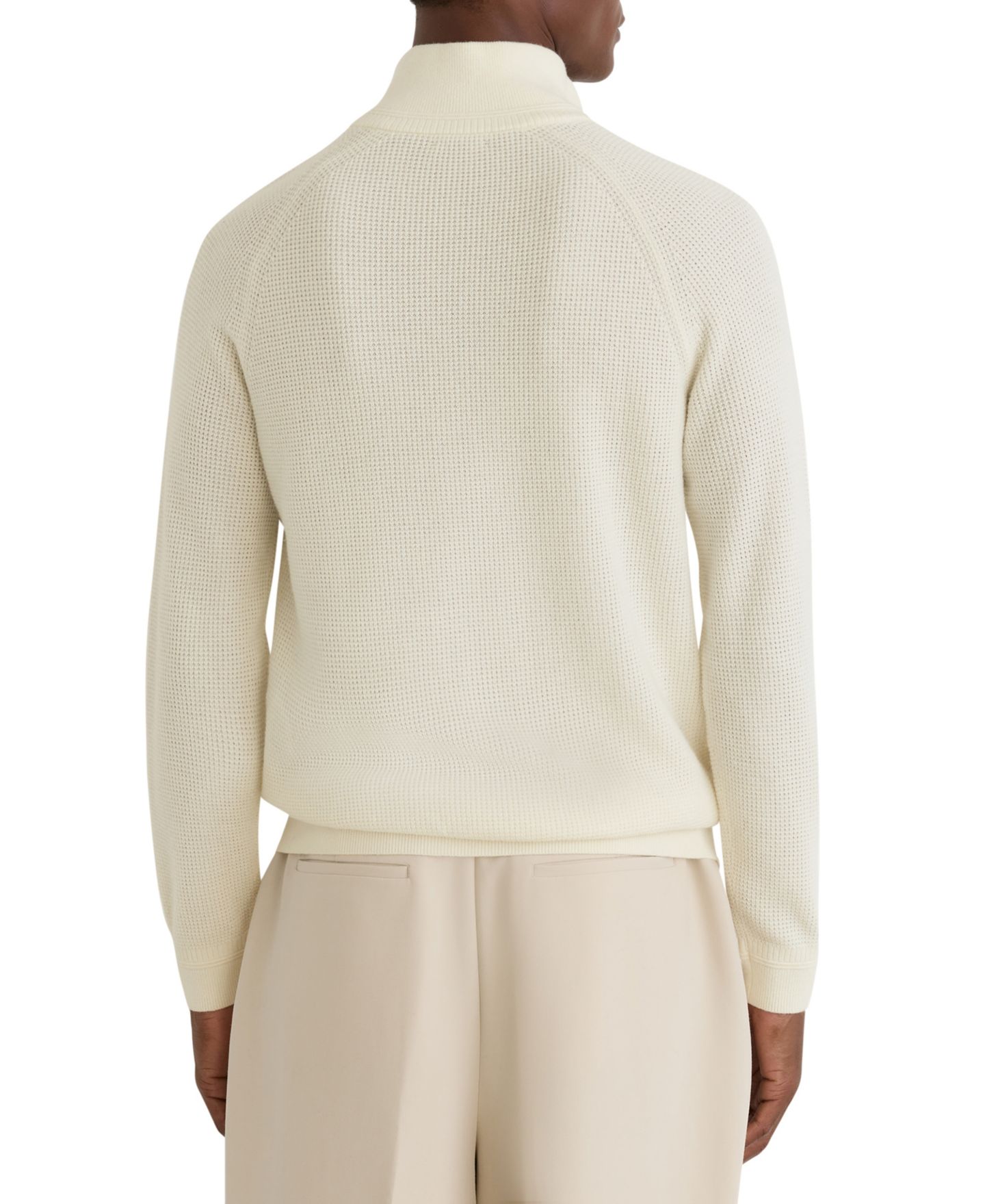 Мужской свитер REISS Tristan Half-Zip Funnel Neck Textured Knit, цвет: Белый — фото 2