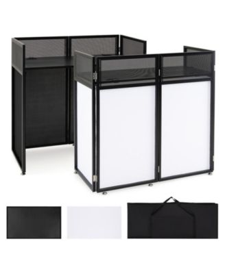 Portable Folding DJ Booth with Interchangeable Scrims