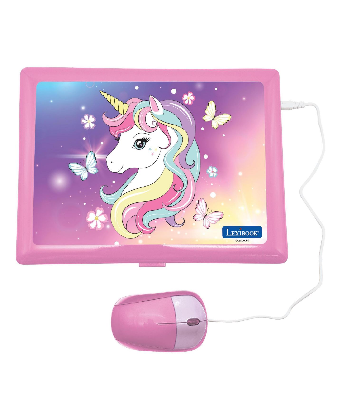 Детская игрушка Lexibook Unicorn Bilingual English and Spanish 164 Activities Educational Laptop, от 4 лет, цвет: Фиолетовый — фото 2