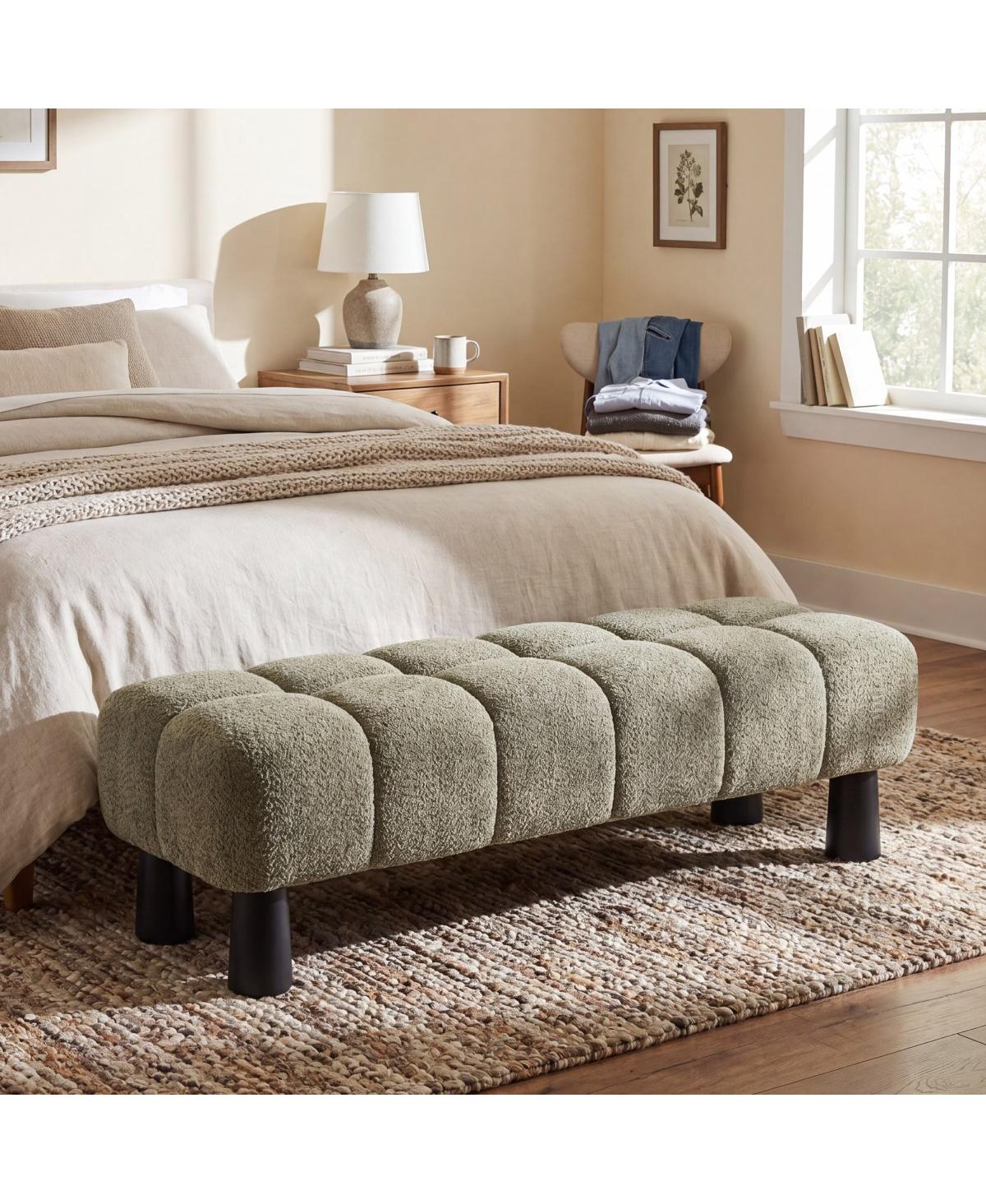 Streamdale Furniture 62.6" Upholstered Bench Ottoman, End of Bed Bench