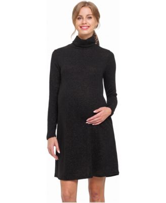 Maternity Turtleneck Shimmer Dress
