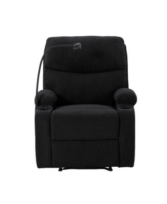 Adjustable Manual Recliner with Cup Holders and Phone Holder