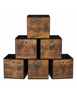 Set of 6 Folding with 11 lb Capacity Each Storage Boxes