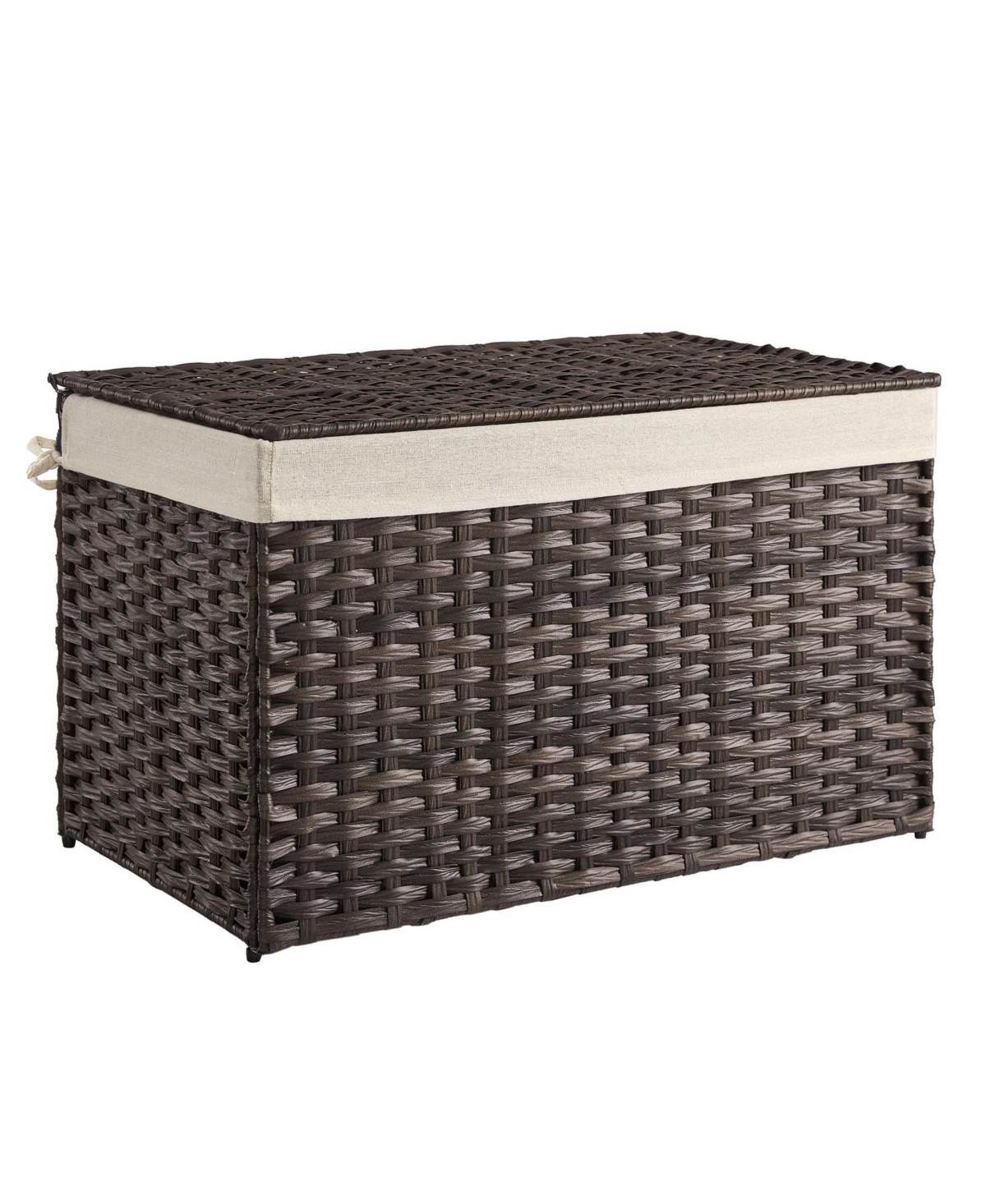 Volenca 42.3 Gal Large Woven Storage Basket with Lid and Handles