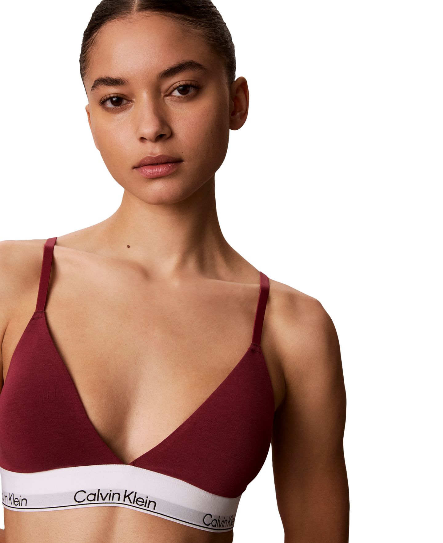 Бралетт Icon, лёгкая чашка, хлопок, модал — Calvin Klein, цвет: Красный — фото 5