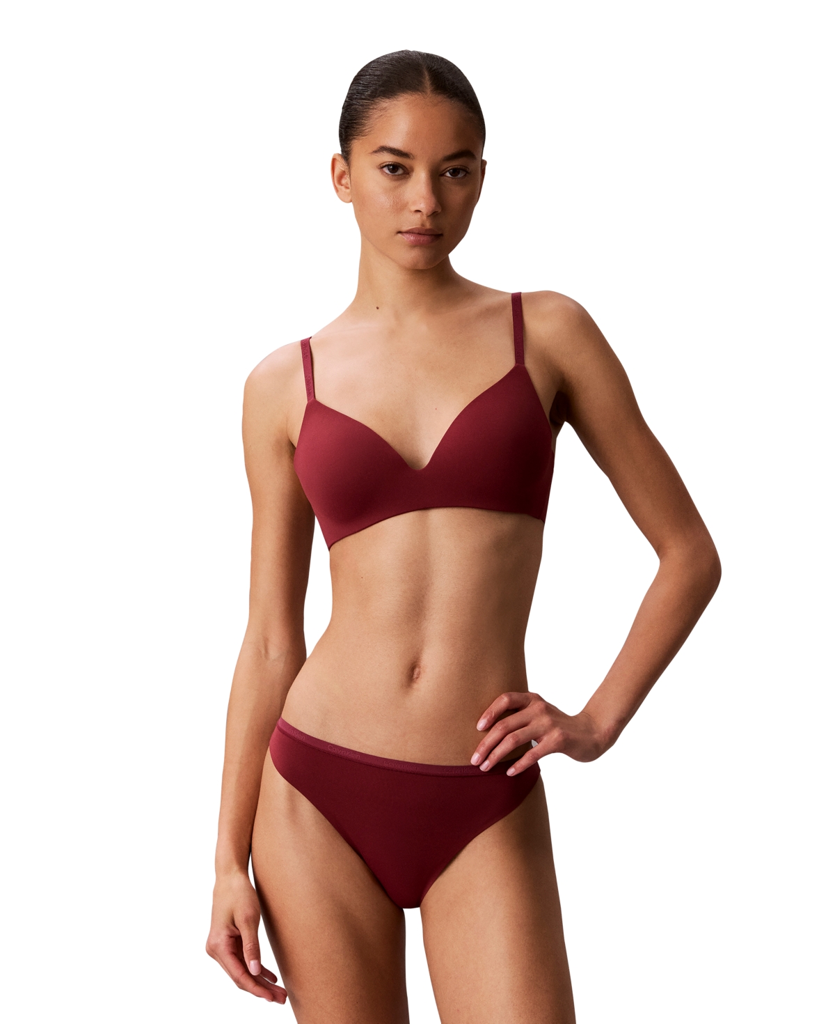 Calvin Klein Women's Perfectly Fit Wireless T-Shirt Bra QF8013 - Established Red