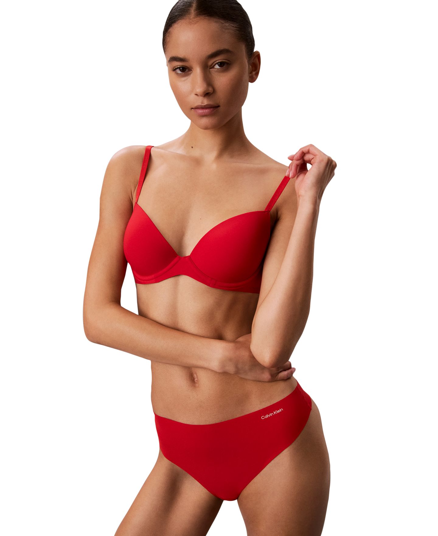 Трусы-стринги Invisibles, микрофибра, 5 шт. — Calvin Klein, цвет: Чёрный / Аквамариновый синий — фото 4